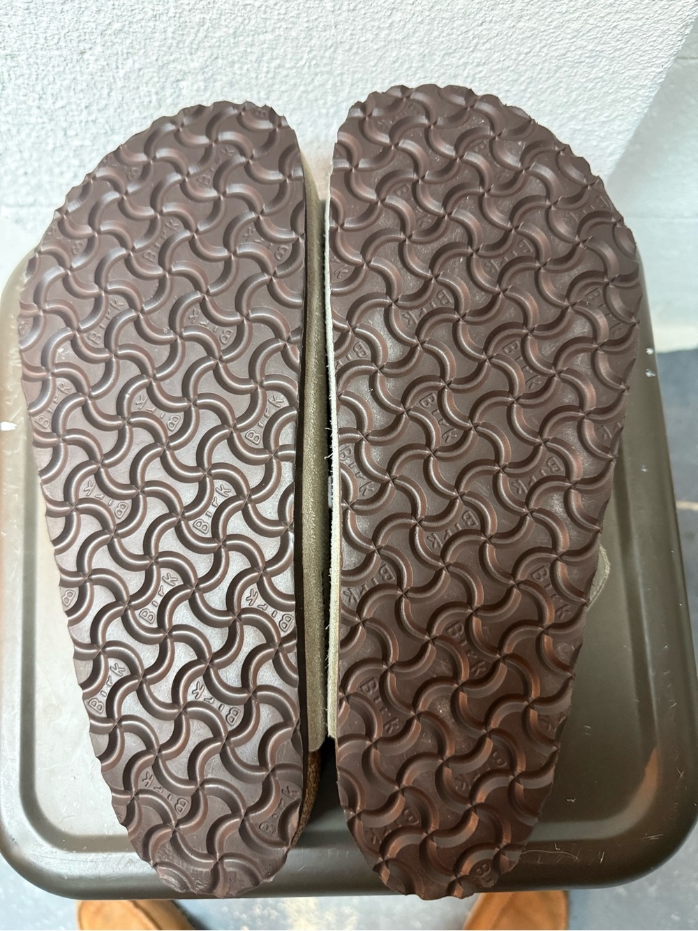 Birkenstock Suede Boston Clogs in Beige - Picture 7 of 7